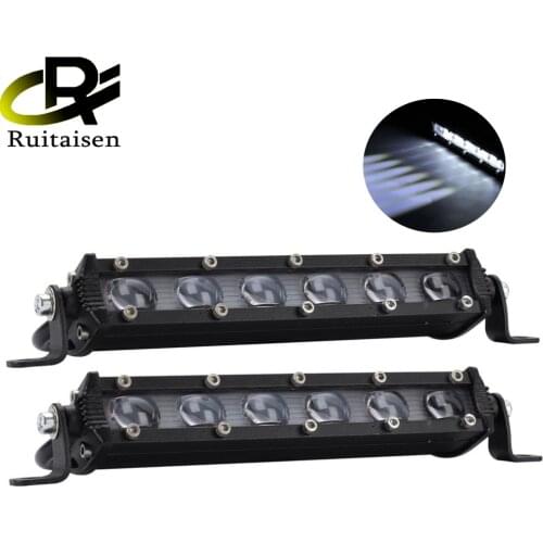 RUITAISEN-8 Inch 60W LED Work Light Bar Spot Beams 6000k Auto LED Headlight Offroad 4X4 SUV Driving Fog Lamp car light exterior