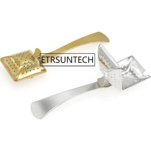 50pcs Stainless Steel Teapot Tea Strainer Square Shape Mesh Tea Infuser Filter Reusable Tea Bag Tea Tool Accessories