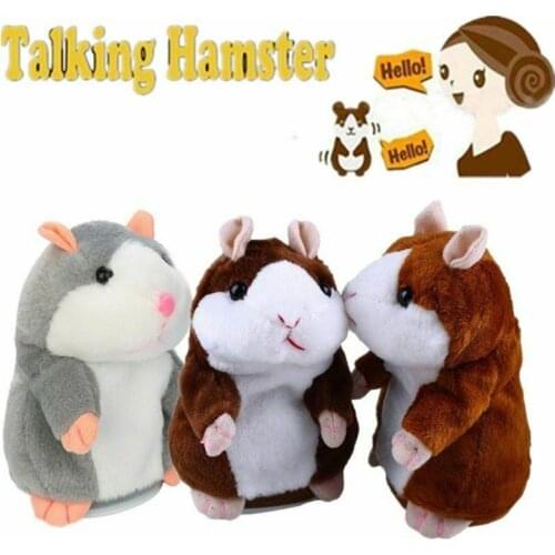 Cheeky Repeated Talking Hamster Speaking Kids Plush Toys Electronic Stuffed Animals for Children Baby Girls Boys Birthday Gift