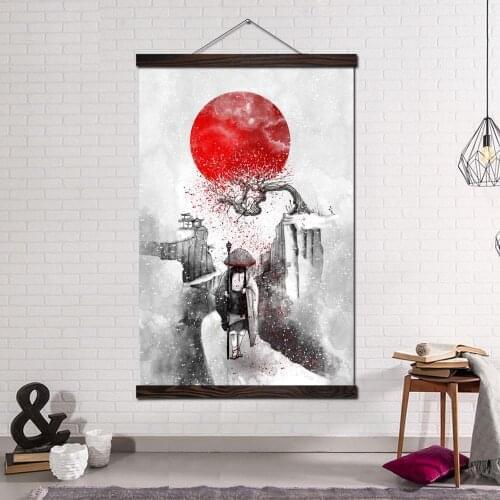 Modern Art Poster and Prints Canvas Painting Art Print Wall Art Picture Living Room Bedroom Home Decoration Japan Samurai Poster