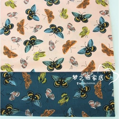 Syunss Colors Butterfly Printed Diy Patchwork Cloth For Quilt Baby Cribs Cushions Dress Sewing Tissus Twill Cotton Fabric Tecido