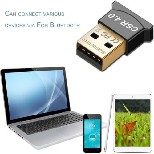 USB 2.0 CSR 4.0 Dongle Adapter Drive-free Plug and Play Portable Wireless HD Stereo Audio Receiver for PC Laptop