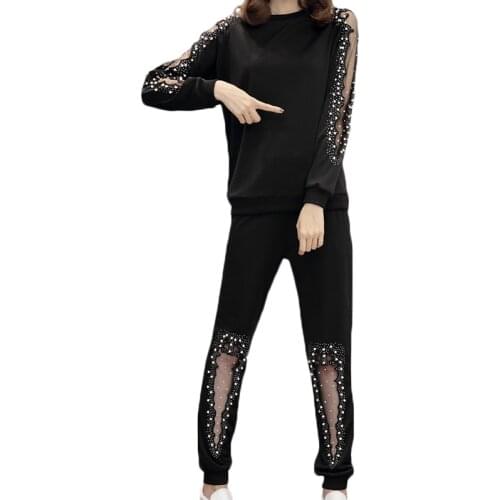 Spring 2 Piece Tracksuit Sets Women 2021 New Plus Size Loose Sporting Sets Womens Casual Sportswear Suit Female Tops+long Pants