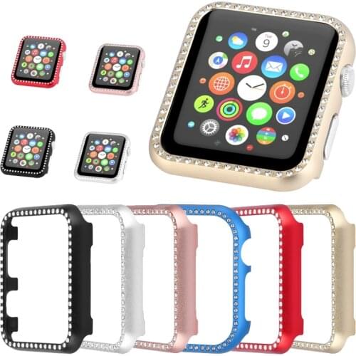 Diamond Bumper Protective Case for Apple Watch Cover 5 4 3 2 1 38MM 42MM Aluminum Cases For Iwatch 5 4 40mm 44mm accessories