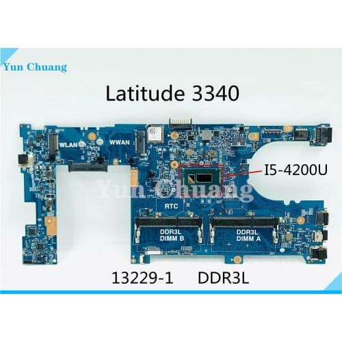 High quality For Latitude 3340 Laptop motherboard 13229-1 With SR170 I5-4200U CPU 100% full Tested