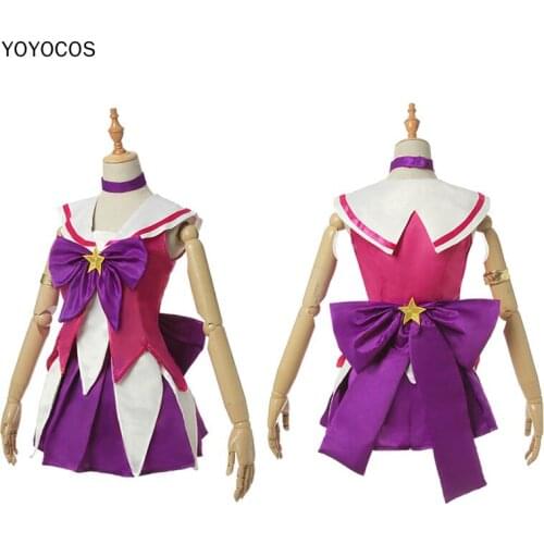YOYOCOS LOL Lux Cosplay Costume Magical Girl Cosplay Gamer Girl Clothing Halloween Party Activity Dress Women