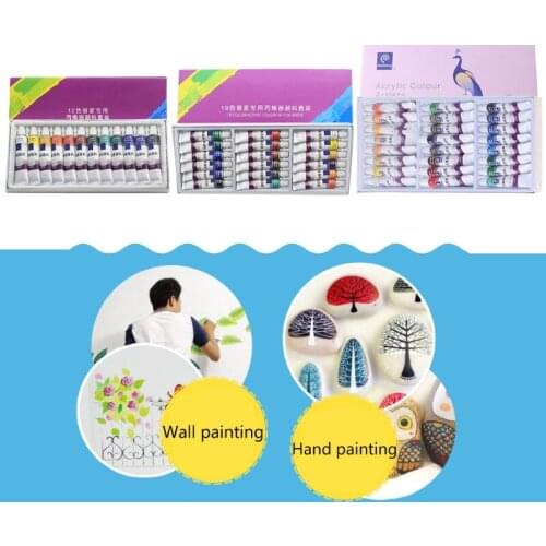 12/18/24 Colors 12ML Tube Acrylic Paint set Art Painting Drawing Tools For Kids 4X7E