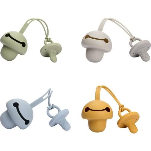 Mamibaby KAMONI Baby Silicone Pacifier Holder BPA Free Infant Portable Soother Holder Box Nipple Storage Box Food Grade Silicone