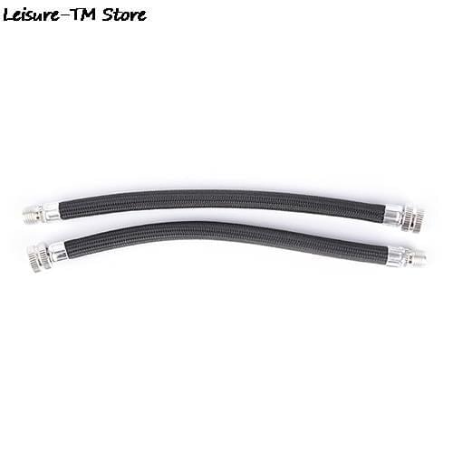 2PCS Bicycle Pump Extension Hose Inflator Tube Pipe Cord Cycling Pumping Service Parts Longer Schrader A/V Valve