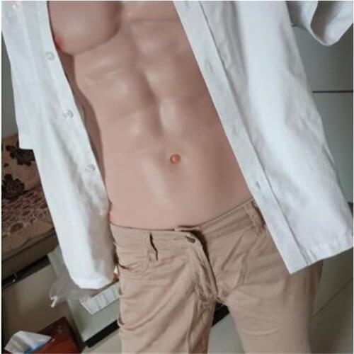 4style L Size Strong Male Mannequin Body Muscle Fake Abdominal Cloth Coat Props Cosplay Animation Pectoral Silicone D520