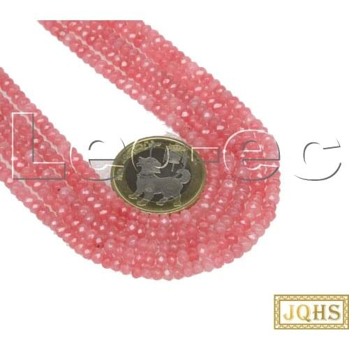 5psc 2X4mm natural Faceted Rondelle rhodochrosite Gems Loose Beads for Jewelry Making Strand v1708