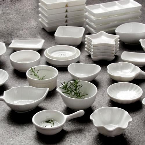 5/pcs ceramic dip dish set of 5 creative household vinegar dish cute seasoning small bowl Japanese kitchen soy sauce dish