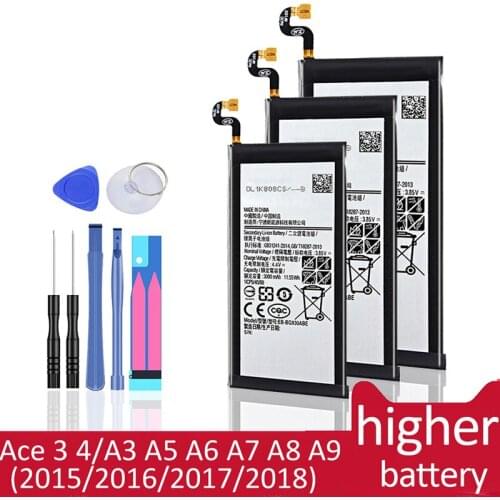 Battery For Samsung Galaxy Ace 3 4/A3 A5 A6 A7 A8 A9 2015 2016 2017 2018 SM A510F/M/U A520F A310F/M S5830 S6802 S7898 i569 i579