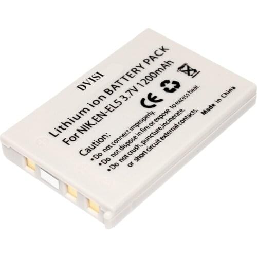 DVISI 3.7V 1.2Ah EN-EL5 EN EL5 ENEL5 Camera Battery for NIKON Coolpix P530 P520 P510 P100 P500 P5100 P5000 P6000 P90 P80 Camera