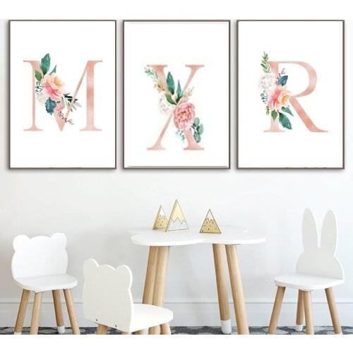 Diamond Painting Name Letter 5D Diamond Embroidery Wall Art Picture Kids Girl Bedroom Decoration Personalized Gift