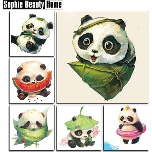 DIY Diamond Painting Cross Stitch Diamond Mosaic Needlework Crafts Animal Cute Pandas Full Diamond Embroidery Home Decor 188209
