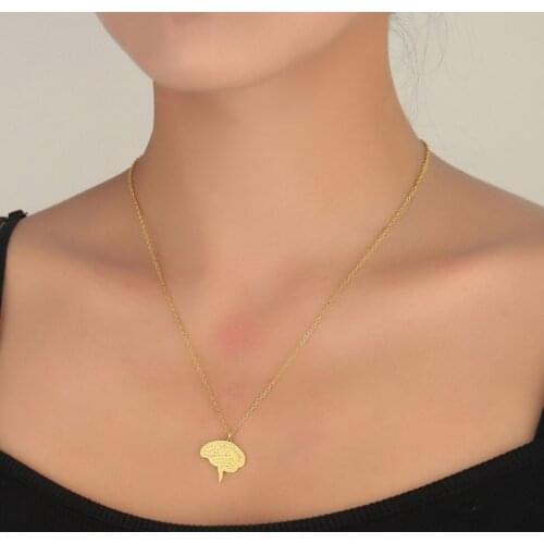 Anatomical Brain Shape Necklace Human Anatomy Pendant Neurologist Necklace Biology Medical Student Gift