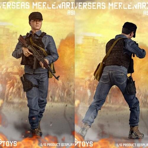 ASTOYS new product AS035 1:6 overseas mercenary suit movie War Wolf 2 movie character denim suit denim jeans jeans in stock