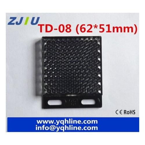 Free shipping 5 pieces mirror reflector plate TD-08 for feedback / Retroreflictive type photoelectric sensor