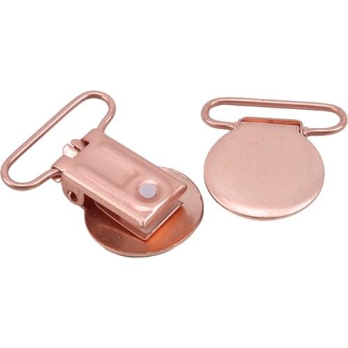 Metal Baby Pacifier Clip Soother Nipple Holder Round Soft Saliva Towel Iron Clips Buckle Infant Suspender Garment Accessories
