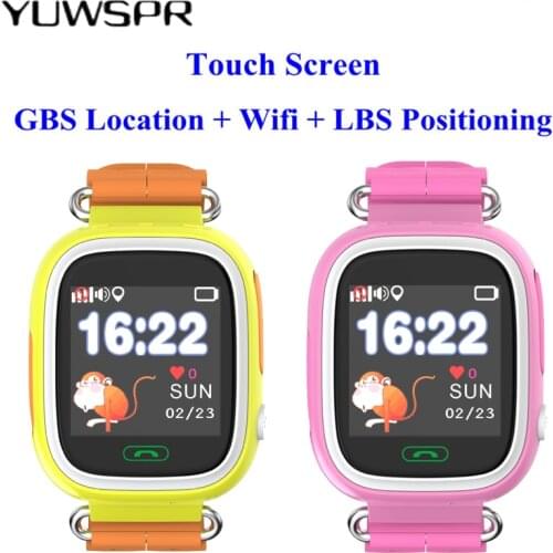 Kids Tracker Watches Touch Screen WIFI GPS SOS Location Anti Lost Sensor Call Vibration Monitor Baby Smart Clock Q90