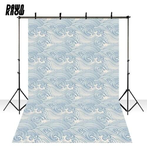 DAWNKNOW Cartoon Waves Photography Background Backdrop Children Newborn Photocall Shoot Live Photo Studio Props lv1996