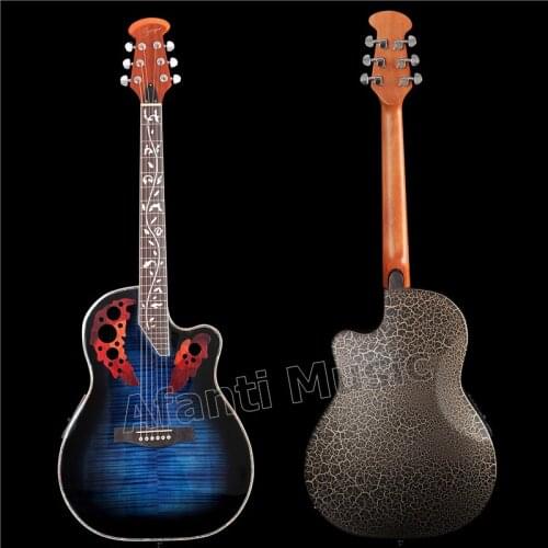 HOT! Afanti Music Super Roundback/ Carbon Fiber Back & Side Acoustic guitar with 4 sections EQ (ANT-160S)