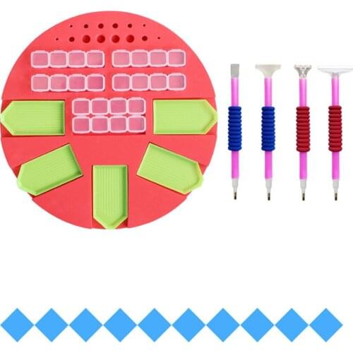 Huacan DIY Diamond Painting Storage Point Drill Pen Tool Set Diamond Embroidery Mosaic Tray Accessories