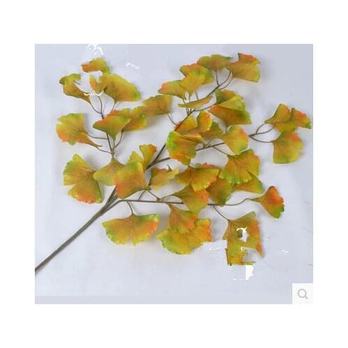 Artificial Flowers High quality simulation of Ginkgo biloba leaves of autumn leaves and branches decorative false