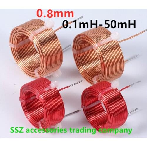 0.8mm 0.1mH-50mH Oxygen-free copper divider air core inductance coil customized high purity copper coil