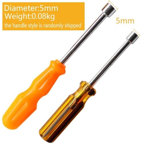 Hot 1PC 5/5.5/6/7/8/10mm Socket Wrench Screw Driver Metal Hex Nut Key Tool Screwdriver Handle Random Color