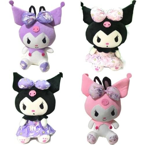 20cm Cute Cartoon Kuromi Plush Doll Sanrio Plush Toys Birthday Present Girl Gift Doll Stuffed Doll Baby Pillow Gift