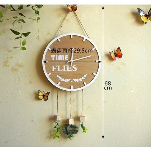 Nordic Simple Wall Clock Minimalist Wooden Hanging Silent Art Wall Clocks Kitchen Living Room Reloj Pared Hanging Watches AD50HD