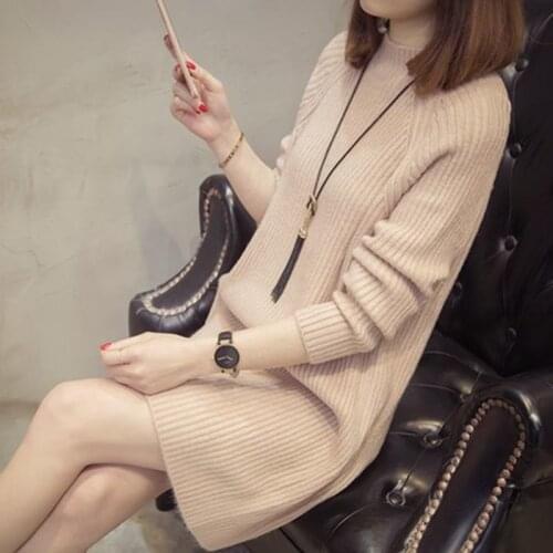 2020 spring summer autumn new woman Lady fashion casual sexy women Dress female party Dress women sweater Aq133