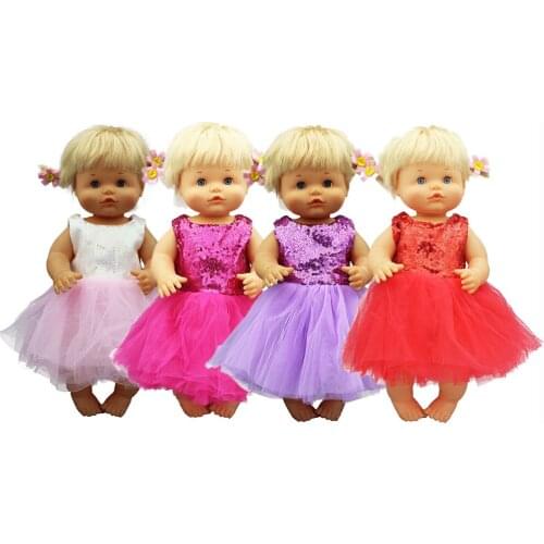 New Sequined veil doll Clothes Fit 42cm Nenuco Doll Nenuco su Hermanita Doll Accessories