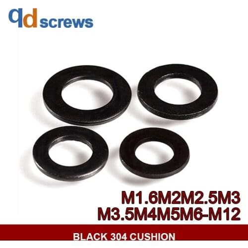 Black Oxide 304 M1.6M2M2.5M3M3.5M4M5M6M8M10M12 stainless steel gasket DIN125