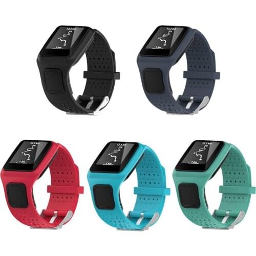 Square Silicone Watch Strap Band rubber bracelet replacement for TomTom Runner 1 Series &TomTom Multi-Sport GPS Sport Watchbands