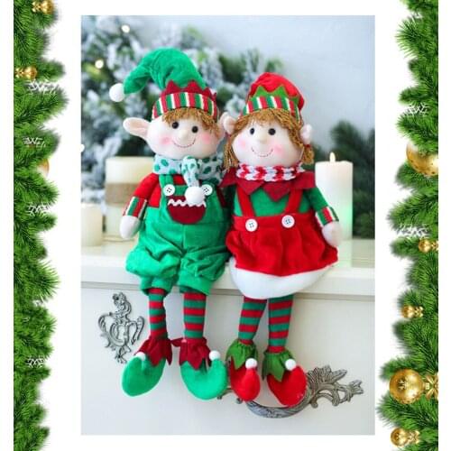 Christmas New Year Gifts Tree Ornaments Xmas Decoration Wall Stuff Plush Toys Elf Elves Dolls Toy Merry Christmas Elf Doll Toys