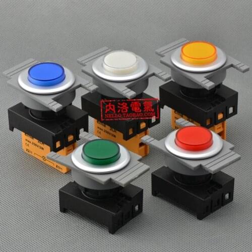 [ SA ]Imports EMA indicator convex cover E3I2 * 30mm red yellow blue and white LED DC6V/12V/24V/AC110/220V 1NO/1NC--10PCS/LOT