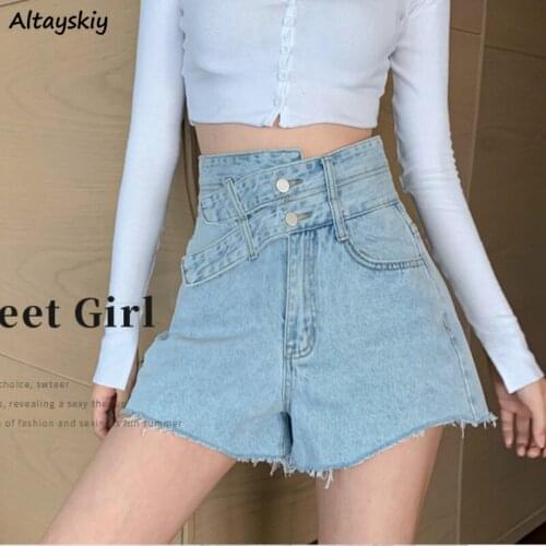 Large Size Shorts Women Chic Sexy Design Vintage Denim Summer High Waist Hot Ladies Clubwear Korean Popular Harajuku Girl Bottom