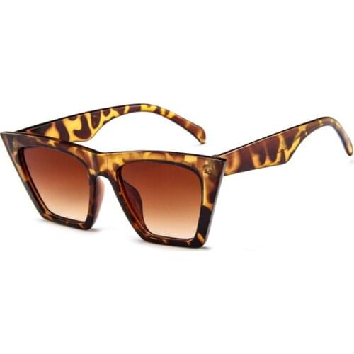 Sunglasses Women Driver Vintage Leopard Rectangle Personality Ladies Sunglass Luxury Brand Sun Glasses Designer Fashion Eyewear