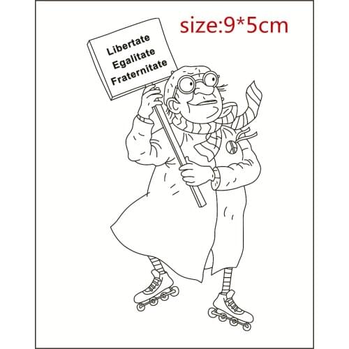 Old Woman Transparent Silicone Clear Rubber Stamp Sheet Cling Scrapbooking DIY Cute Pattern Photo Album Paper Card Decor Stamp