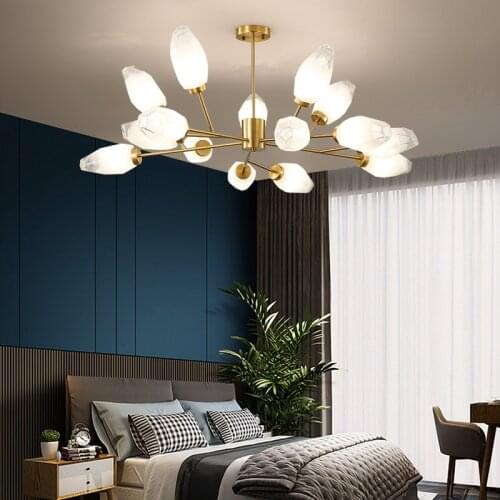 Light Luxury Living Room Decoration Chandelier Creative Modern Minimalist Crystal Molecular Lamp Nordic Restaurant Bedroom Lamps