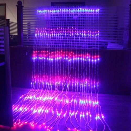 3x2M/3x3M/6x3M 8 modes Waterfall Curtain Icicle LED String Light Christmas Wedding Party Background garden Decoration lights