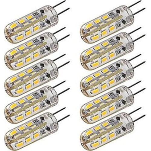 10PCS G4 2W LED Desk lamp Wall lamp Night light 9 leds 5730 180LM Warm White White Decorative DC12V LED Bi-pin Lights wholesale