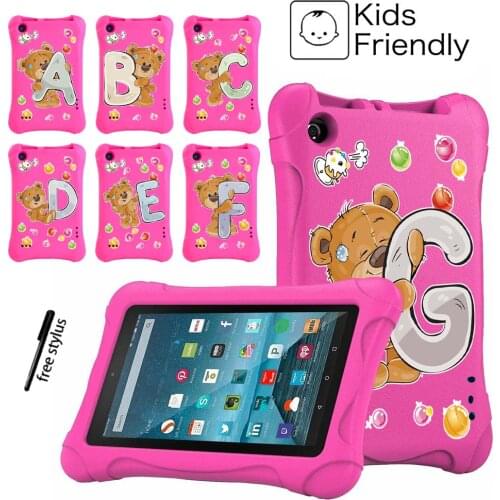 Drop Resistance Tablet Case for Amazon Fire 7 (5th/7th/9th) 7 Inch Case Kids Tablet Protector Shell Shockproof EVA Stand Cover