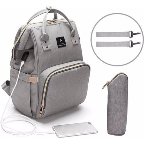 Baby Diaper Bag With USB Waterproof Nappy Bag For Mummy Maternity Travel Backpack Nursing Baby Care Stroller Handbags