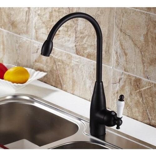 Rotatable One Hole/Handle Oil Rubbed Black Bronze Kitchen Sink & Bathroom Faucet Basin Mixer Tap asf104