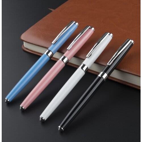 High quality Without Pencil Box color pen Roller ball Pen metal black Refill luxury office school Stationery material supplies