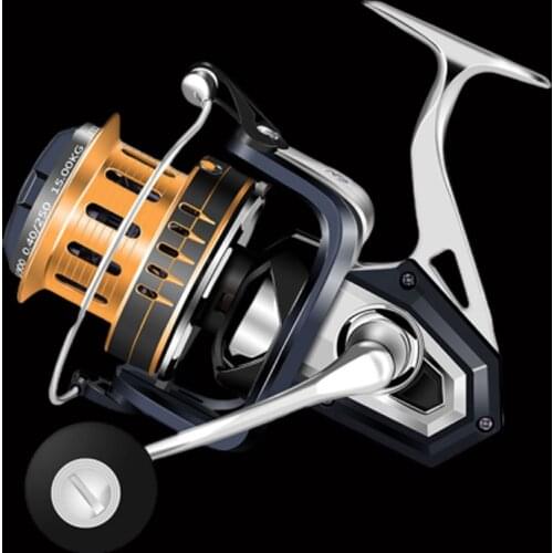 WALK FISH High Quality Fishing Reel Metal Spool Body Rocker 15KG Max Drag Spinning Reel 4.1:1 Saltwater Fishing Accessories